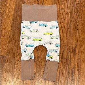 Bear & Bunny Co Kids Printed Bus Bottoms with Brown Accents - Newborn - 6 Months